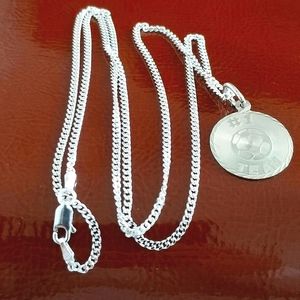 Sterling Silver #1 Soccer Team Men's Necklace. New